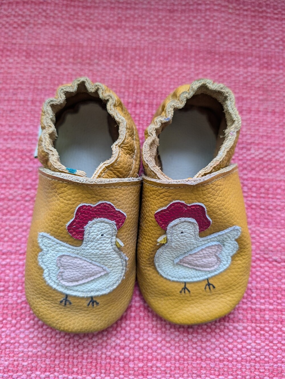 Chickens Soft Leather Toddler Shoes 18-24 Months